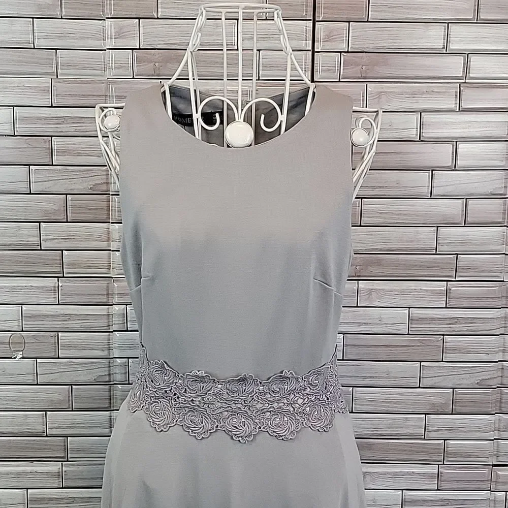 NWT Homeyee sleeveless midi dress in grey Women's Size S